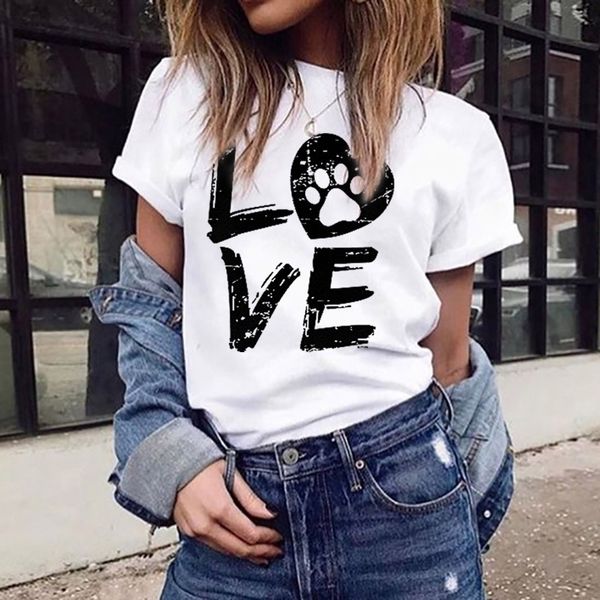 

2019 new arrivals t-shirt women loose short sleeve print t shirt for femme casual clothing o-neck ladies plus size s-3xl, White