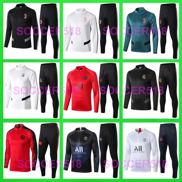 

iii psg kids 2019 2020 new soccer tracksuit chandal real madrid chandal de futbol jogging sweater psg survÃªtement de football tracksuits, Black