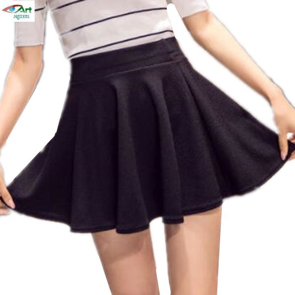 

candy colors 2020 women shorts skirts mini pleated skirts high waist plus size skirt with shorts casual wear spring summer as996, White;black