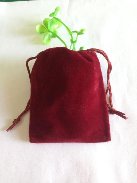 

8*10 cm high-grade red black velvet bag jewelry bags / jewelry box wholesale ing, Pink;blue