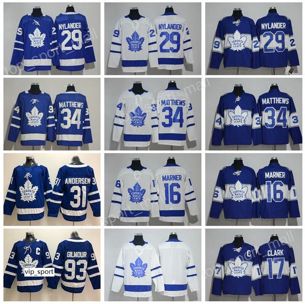 

centennial classic 100th hockey blue toronto maple leafs jerseys 34 auston matthews 29 william nylander frederik andersen doug gilmour, Black;red