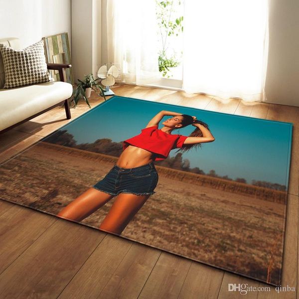

модный дизайн роскошный ковер полиэстер девушка домашний ковер дверной коврик ванная комната скольжения коврик туалет всасывания воды коврик