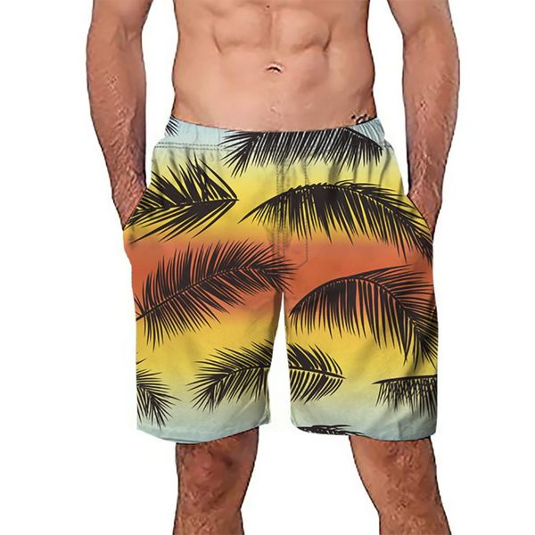 

chamsgend шорты мужские настольные шорты серфинг стволы желтый лист печати пэчворк пляж купальники мужские короткие брюки 8feb.12, White;black