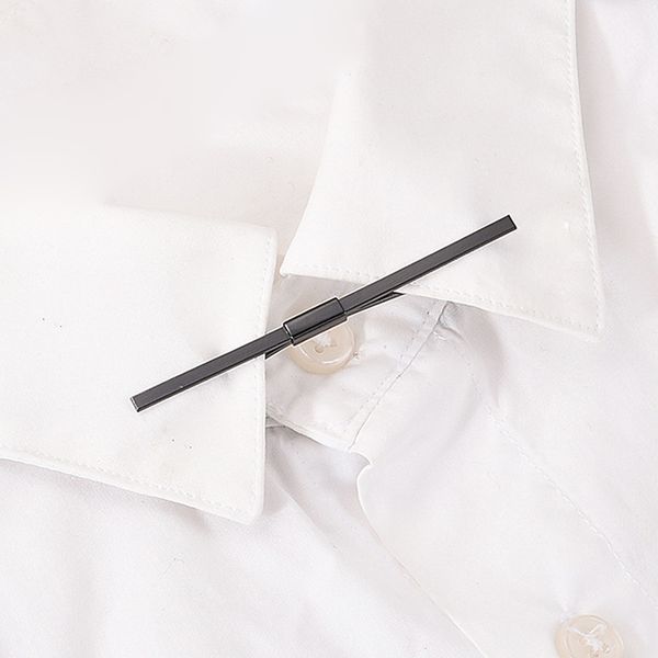 

2020 new trendy simple flat collar clip shirt collar angle clip corsage fixed clothes accessories men's jewelry gift, Gray