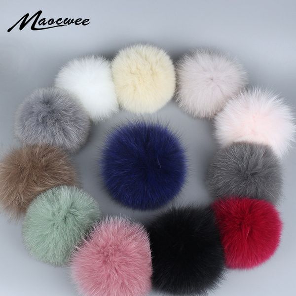 

pompom real fur solid color plush ball baby button applique material children's hair bag diy fluffy hat accessories 1pcs