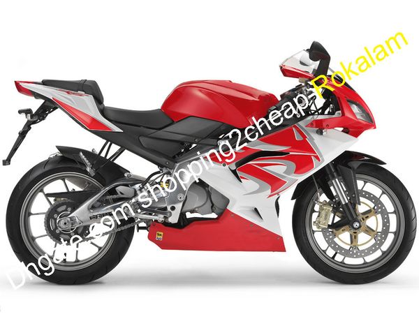 Für Aprilia Cowling RS125 R S RS 125 Rot Weiß Karosserie Verkleidungen Aftermarket Kit 2006 2007 2008 2009 2010 2011 (Spritzguss)