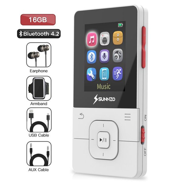 

bluetooth mp3 player 16gb hifi digital mp3 music player lossless portable mp3 digital voice recorder fm radio pedometer