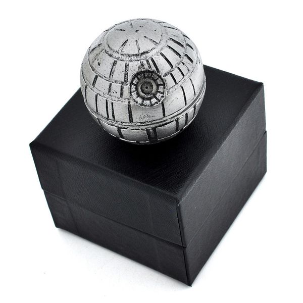 Death Star Grinder 3 Schicht 55mm Kräutermühlen Pollenfänger Zinklegierung Metall PokeBall Grinder mit Geschenkbox Kostenloser DHL