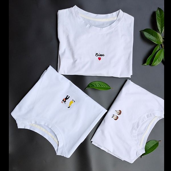 

women's short sleeves summer t-shirt mercerized cotton high-end mercerized cotton women's t-shirt various patterns can be mixed, White