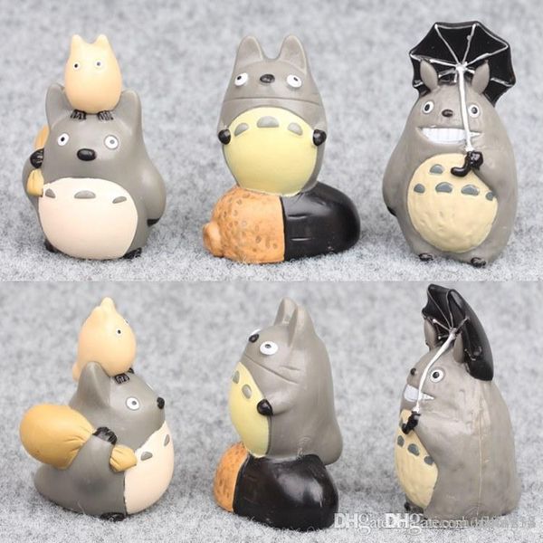 

bravo h totoro model toys 6pcs a set hand doll ornaments #525 popular toy gift for kids mini toys