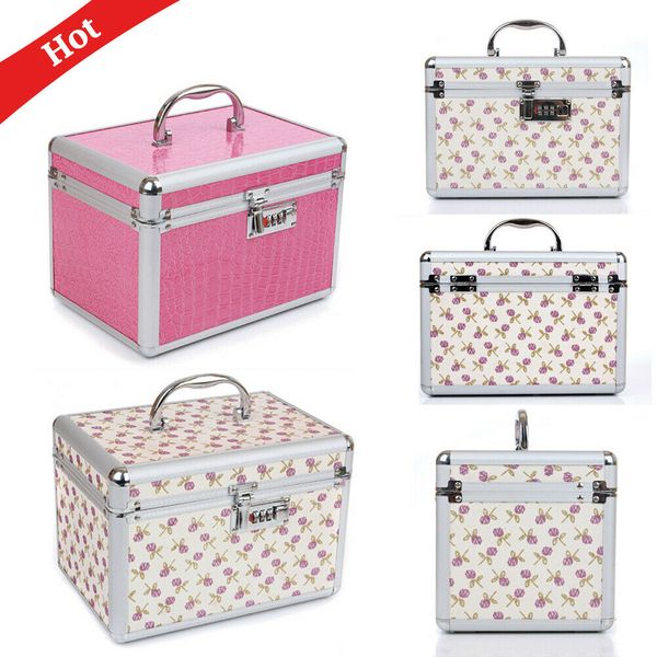 

female cosmetic case professional beauty manicure super large capacity password suitcase