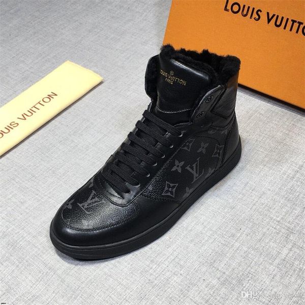 

19mm 2020 winter shoe man winter boots high sneakers warm fur shoe canvas casual man ankle boots black white footwear yecq5