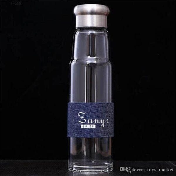 

420ml fashing pure transparent glass tea cup filter tea cup fashion knight clear car cup ing