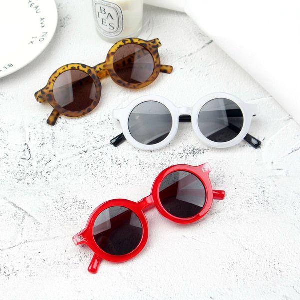 

fashion children sunglasses kids vintage round frame eyewear baby boys girls sun glasses uv400 shades candy color oculos gafas, Blue