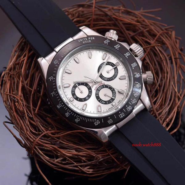 

ceramic black r mens full stainless steel luxury japan vk64 chronograph movement mens diver watch 5atm waterproof luminou, Slivery;brown