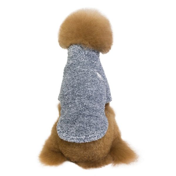 

puppy kitten coats winter soft cotton sweater solid color warm dog clothes chihuahua pug costume dog apparel