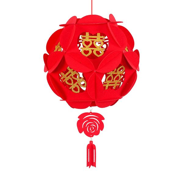 

red hanging lantern good luck charms tassels auspicious decoration 3 sizes gift