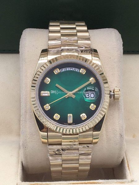 

Новый высококачественный роскошный 18-каратного золота Мужские часы 36 мм из нержа