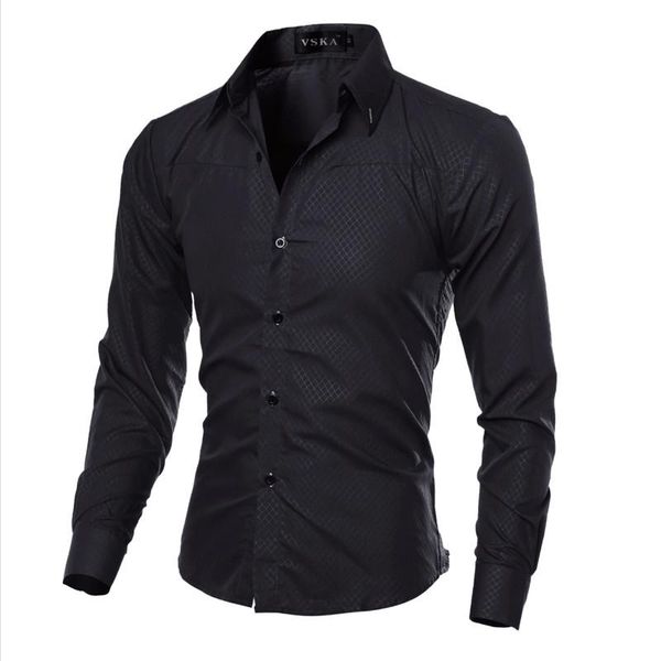 

5xl plus size brand clothing cotton mens clothing solid soft men shirt long sleeve mens shirts casual slim fit sale, White;black