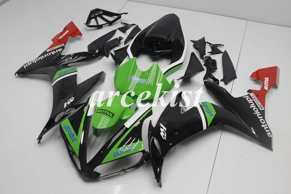 

injection mold new abs motorcycle full fairings kits fit for yamaha yzf-r1 2004 2005 2006 04 05 06 bodywork set green black