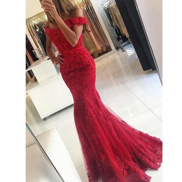 

angel married evening dresses red mermaid lace cap sleeve womens pageant gown formal prom party dress vestidos de fiesta 2019, White;black