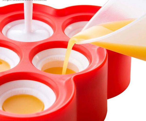 

silicone mini ice pops mold popsicle molds with 9 stickers ice cream ball lolly maker kitchen tools 3 colors xh1203