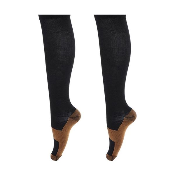 

autumn infused compression knee 3 colors socks graduated slimming shaping socks, Black