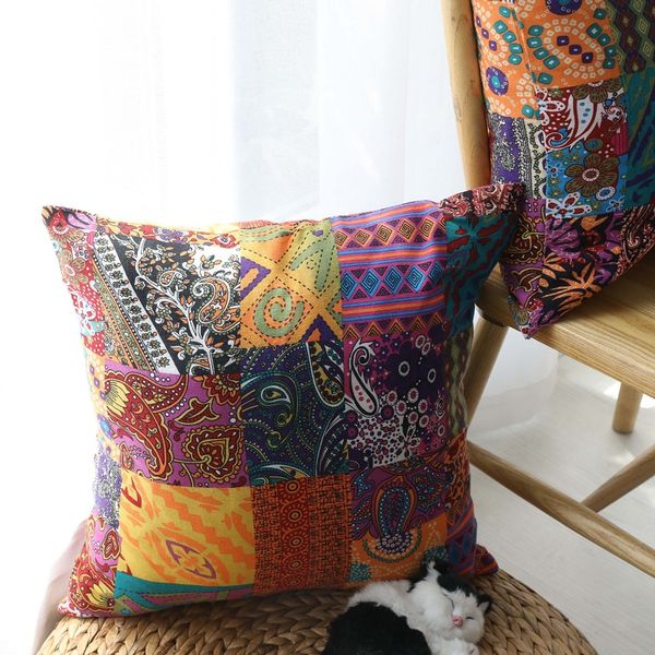 

vintage pillows bohemian dakimakura ethnic style cotton pillow for waist cushion home decor back rest bedding decorative