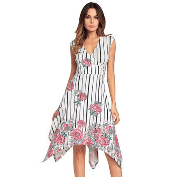 

brand new european women dress summer elegant floral boho femmen dresses club party dress vestidos lx1649 es, Black;gray