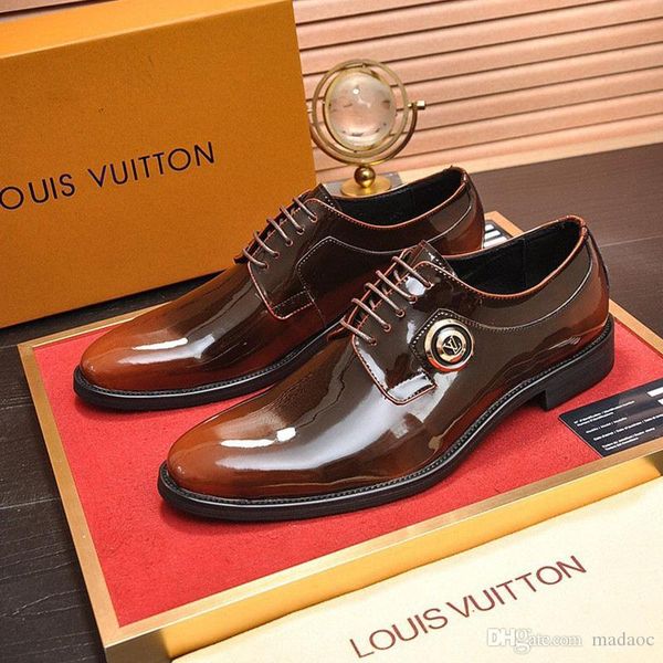 

20ss new fashion design senior handmade men leather genuine leather breathable fallow leather shoes size38~45 yetc3, Black