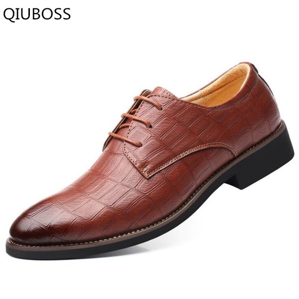 

agutzm spring big size 37-48 oxfords leather men shoes fashion casual pointed formal business male flats dropshiping q707, Black