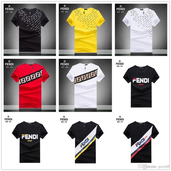 

men's casual t-shirt fashion round collar shirt luxury designer brand embroidery printing cotton high-quality t-shirt, White;black