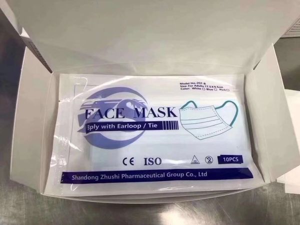 

in stock ce fda certificate 10pcs/bag disposable face mask with earloops for salon home use comfortable dust-proof mask ing