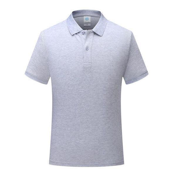 

new classic solid color short-sleeved men and women with comfortable and breathable gray polo shirt uniform sd-7911-169, Black