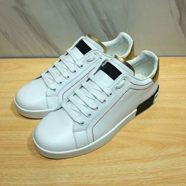 

2019 new platform designer luxury shoes triple women sport run shoes white genuine leather flat bottom ing, Black