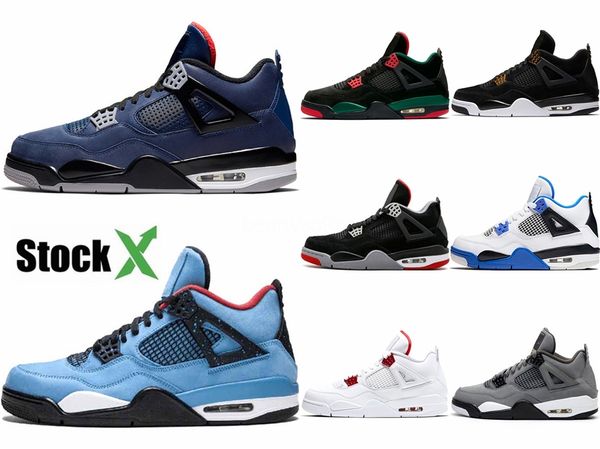 

4 4s white cement pure money basketball shoes men bred royalty game royal designer trainers sports sneakers size 41-47 #691