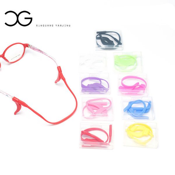

1set silicone sports sunglass glasses cord lanyard and ear hook temple tip holder kit for kids, Silver