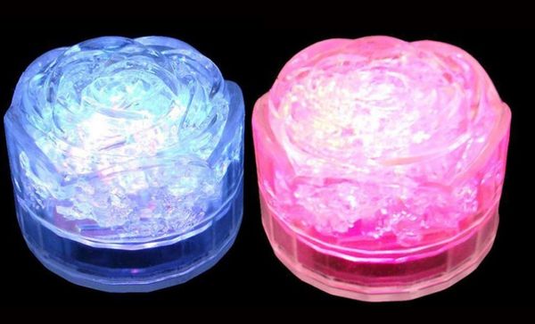 LED Rose Lights Rose di ghiaccio illuminate Luci tattili a induzione Cubetti di ghiaccio Luci colorate Simulazione Ice Bar Puntelli di nozze regalo