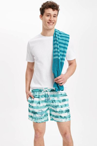 

defacto man swimwear woven swimming short k3613az19hstr237, White;black