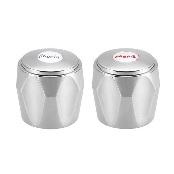 

uxcell faucet knob handle 36mm dia universal replacement handle kit silver tone 2 pcs