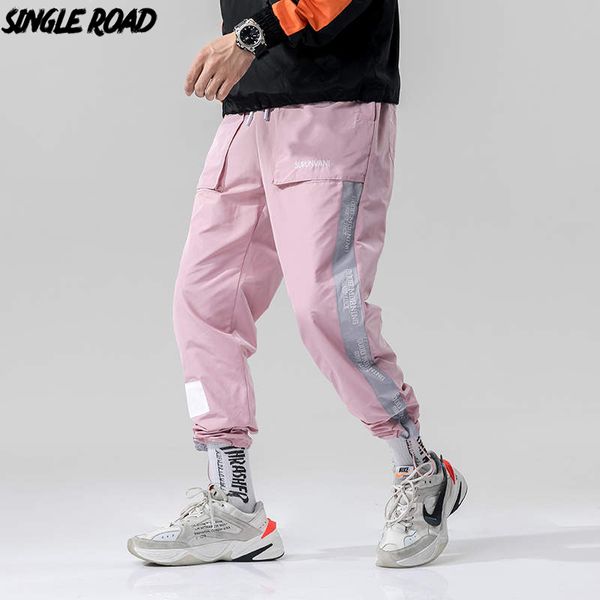 

singleroad men hip hop harem pants men 2019 track side striped trousers joggers streetwear male fashion casual pants sweatpants, Black