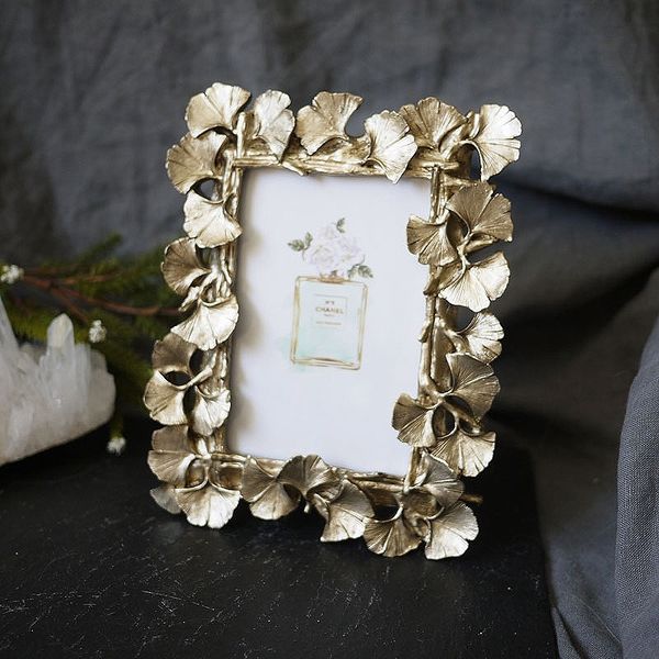 

resin retro frame golden ginkgo leaf p frame home decorations frames