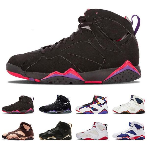 

new 7s x patta men basketball shoes 7 high bordeaux french blue gmp hare history of flight mens sports sneakers ing
