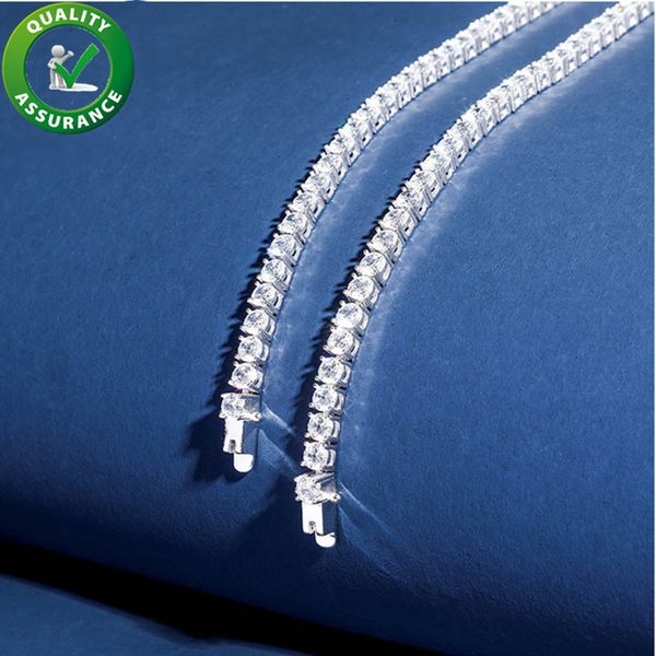 

cubic zirconia classic tennis bracelet designer 925 sterling silver hip hop jewelry mens bracelets ices out diamond chain rapper accessories, Golden;silver