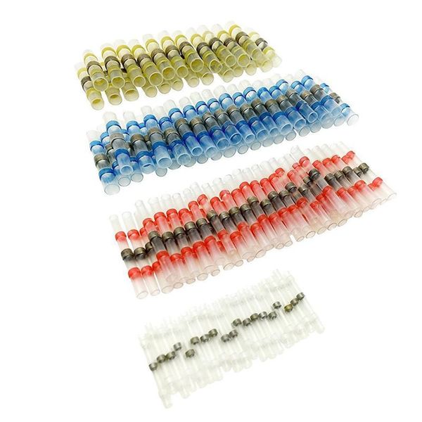 

50pcs solder seal wire connector sopoby solder seal heat shrink buconnectors terminals copper(23red 12blue 10white 5yellow