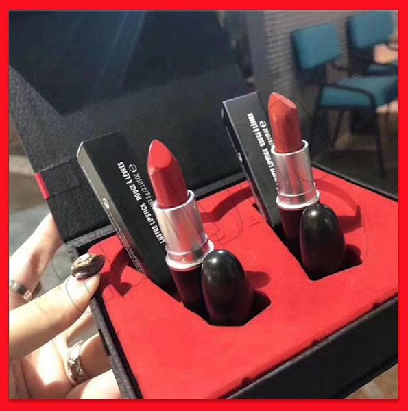 

2018 горячий M бренд Lip набор для макияжа 2шт Матовая помада набор 2 цвета губной пома