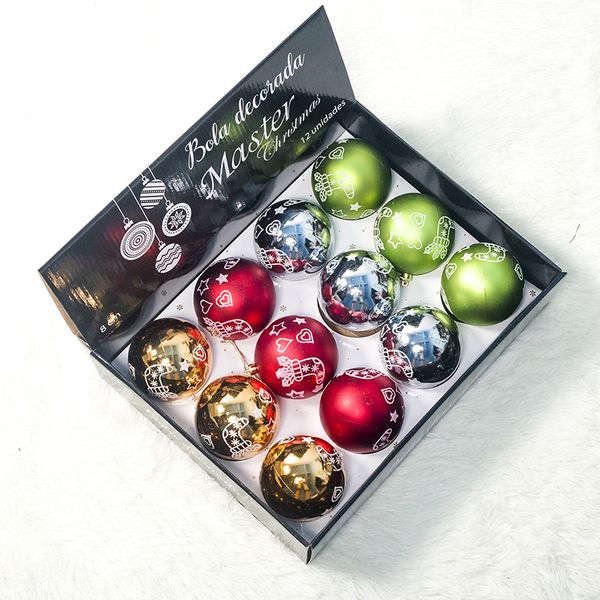 

12pcs/box christmas tree xmas balls decoration baubles party ornament pedant