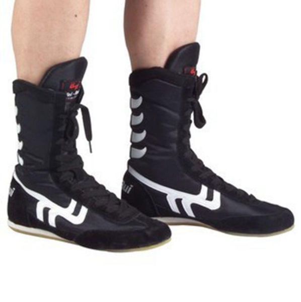 

professional boxing wrestling shoes rubber out sole breathable combat shoe sneakers
