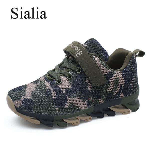 

sialia summer children shoes for kids sneakers girls shoe boys casual sneaker trainer camouflage mesh breathable sapato infantil y190525, Black;red
