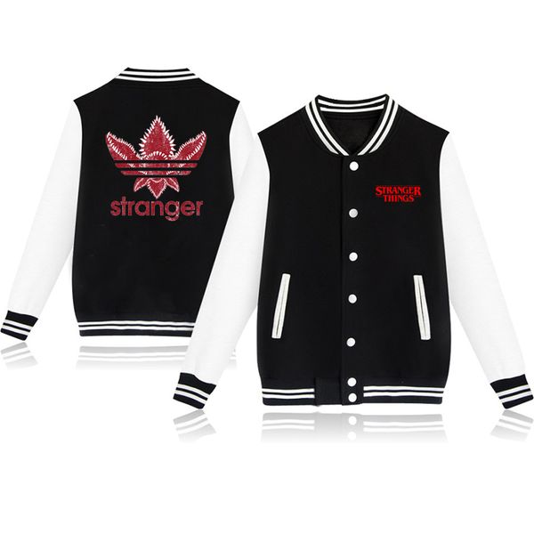 

stranger things toddler boys girls clothes kids baseball jacket fashion sweatshirts children spring autumn baby new arrival, Blue;gray